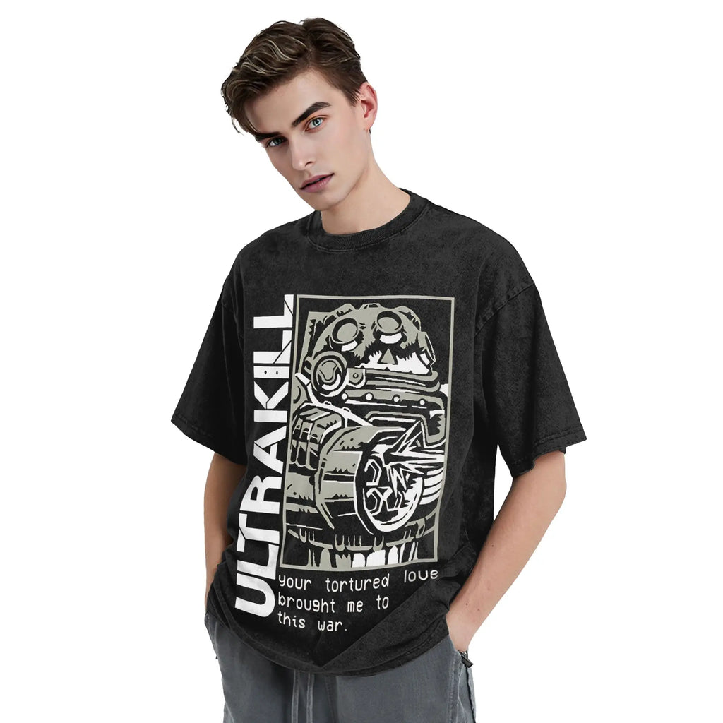 Oversized Hippie Graphic T-Shirt | Y2K Retro Cotton Tee for Men