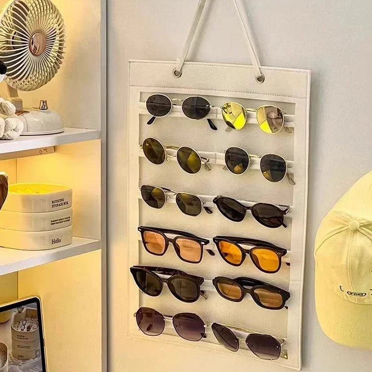 Sunglasses Storage Organizer Holds 12 Pairs Eyeglasses Hanging