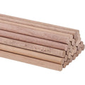 30 Pcs Black Walnut Wooden Dowel Rods 11.8" x 0.23" Craft Poles