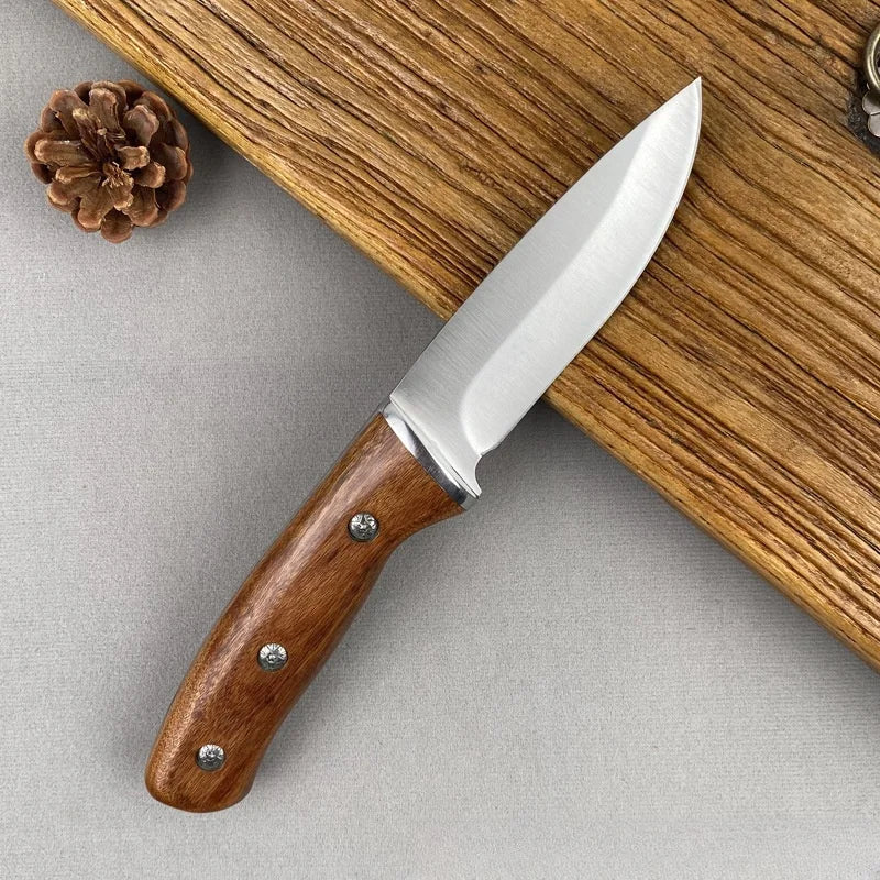 Handmade Forged Boning Knife – Stainless Steel & Rosewood Handle