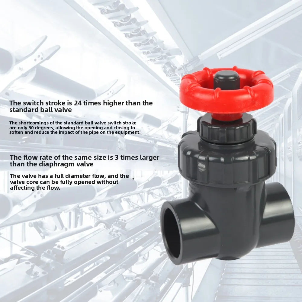 UPVC Gate Valve 20–63mm | Garden Irrigation & Aquarium Flow Control