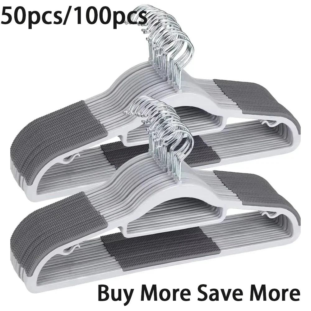 Space-Saving Non-Slip Slim Clothes Hangers | 360° Swivel Hook