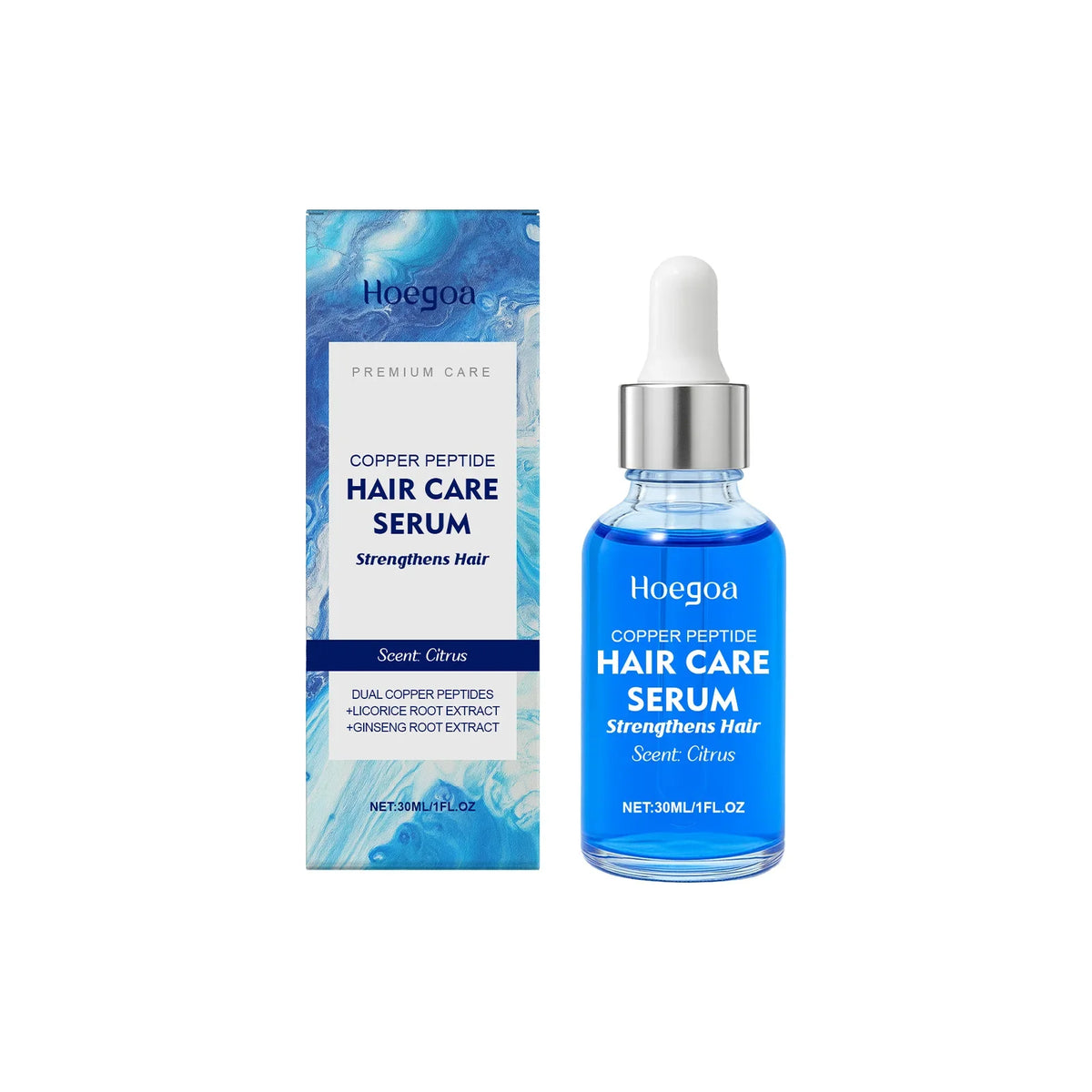 HOEGOA Copper Peptide Hair Growth Serum 30ml – Scalp Essence