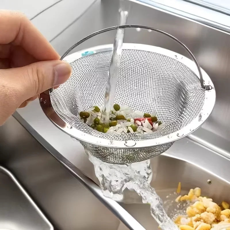 Stainless Steel Sink Strainer with Handle | 4-Inch, 1–6 Pack