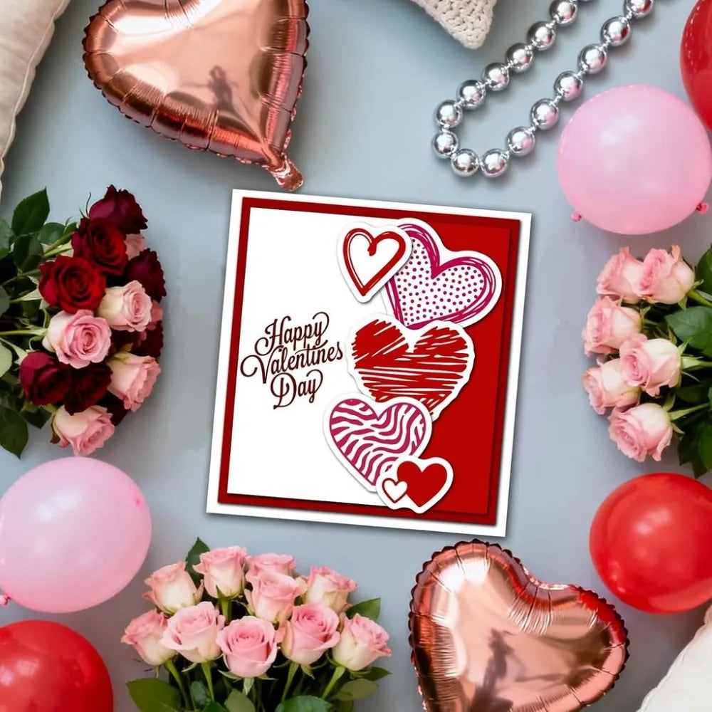 Heart Clear Stamps & Metal Cutting Dies for Card Making