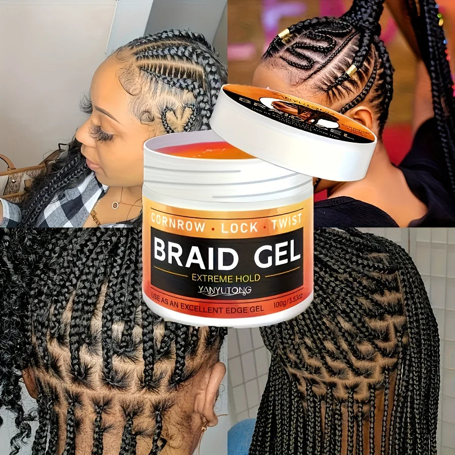 Strong Hold Braiding Gel Wax – Anti-Frizz Edge Control Pomade