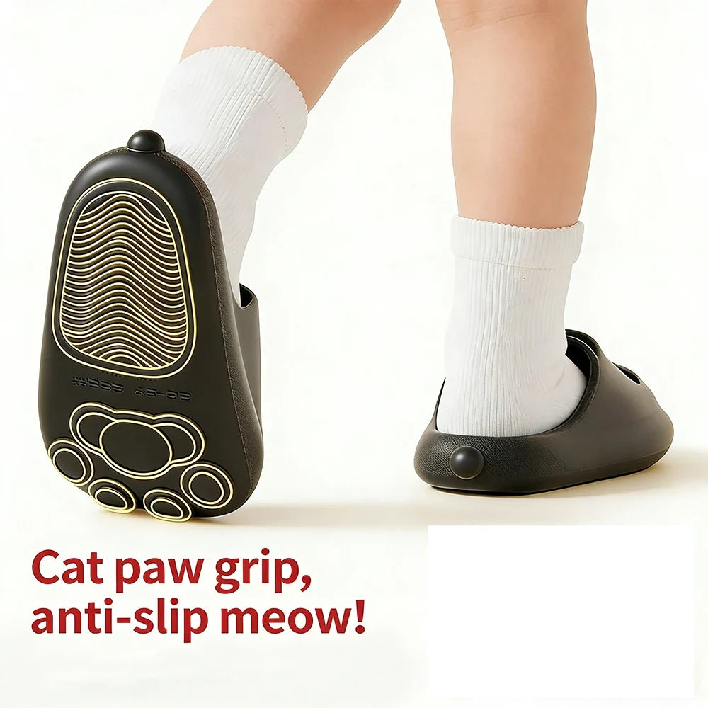 Kawaii Cat Family Matching Slippers – Parent & Child Home Slides