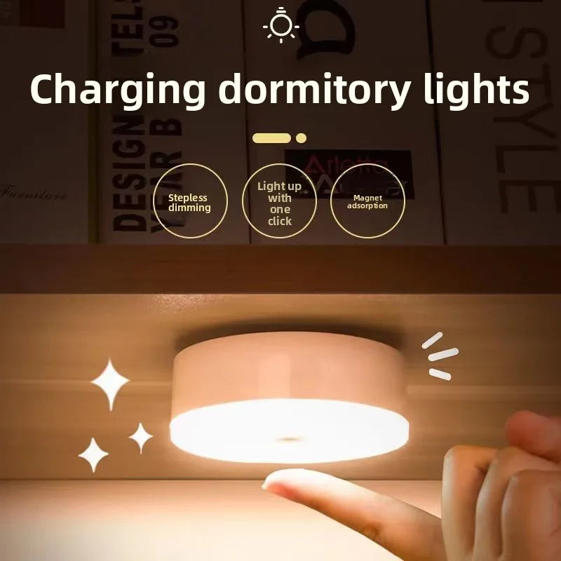 USB Rechargeable LED Night Light – Touch Sensor Magnetic Wall Lamp