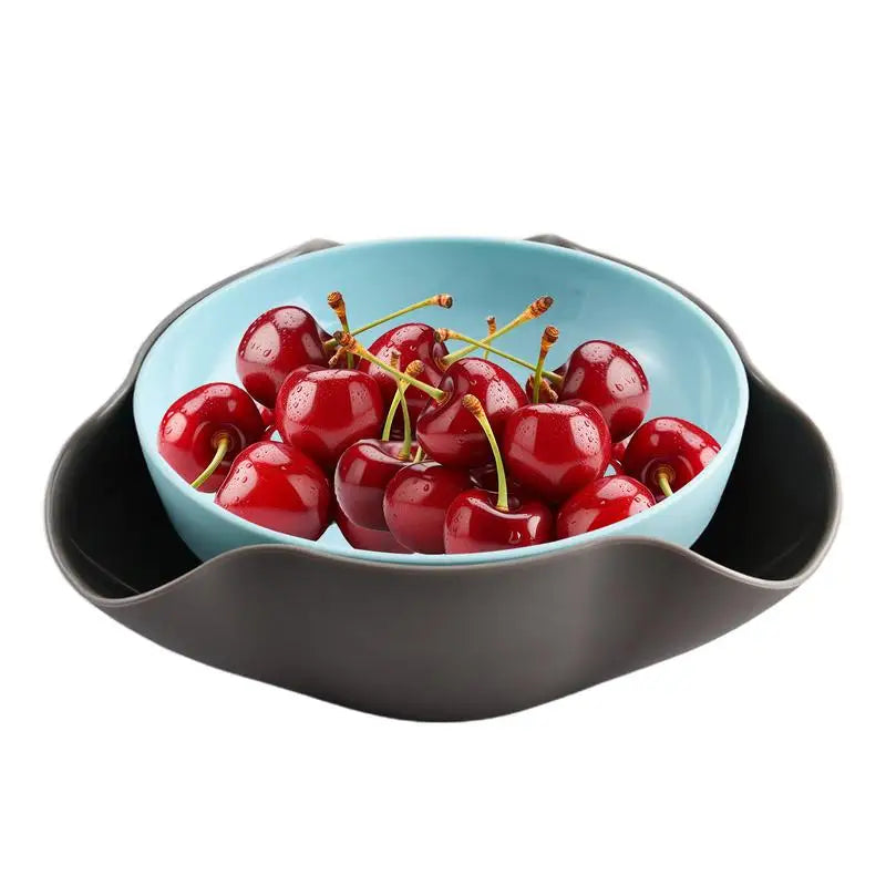 Snack Bowls Double Layer Serving Pistachios Bowl Shell Storage Round