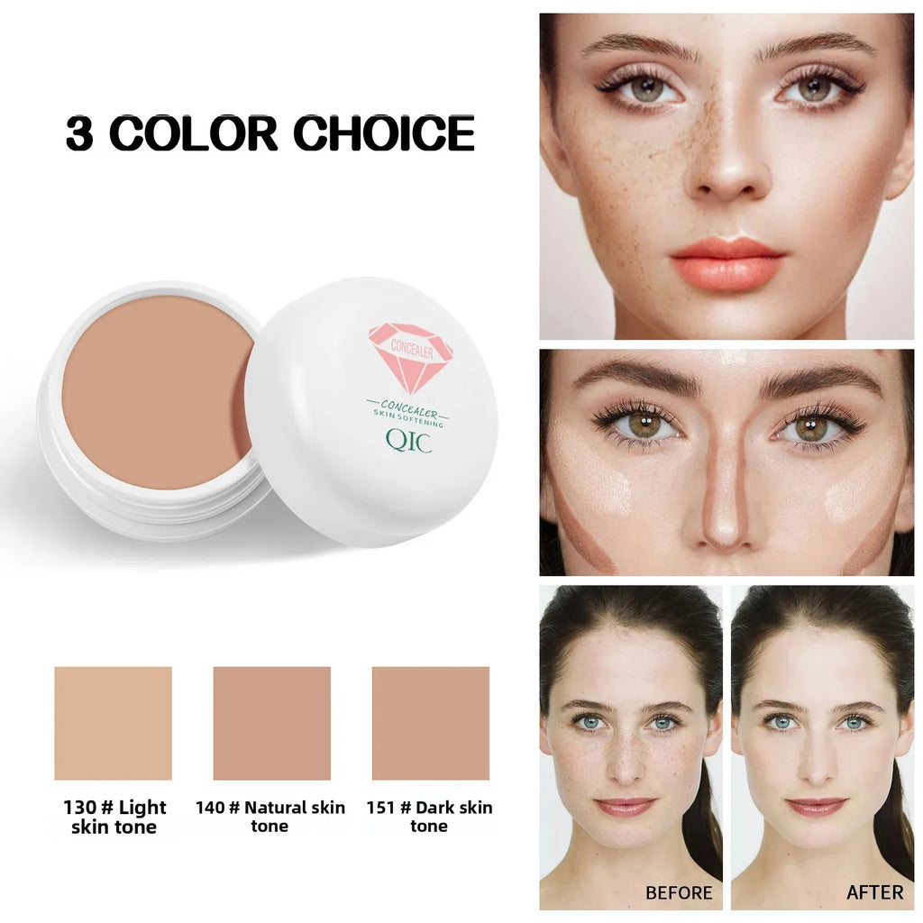 QIC High Coverage Waterproof Concealer Cream – All Skin Types