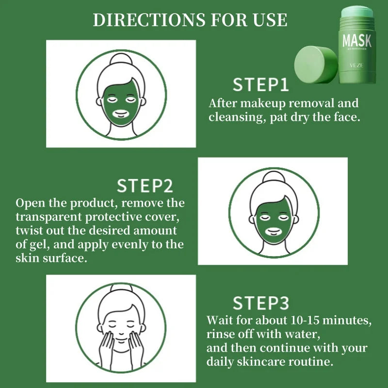 Green Tea Mud Mask Stick – Cleanses, Hydrates & Controls Oil
