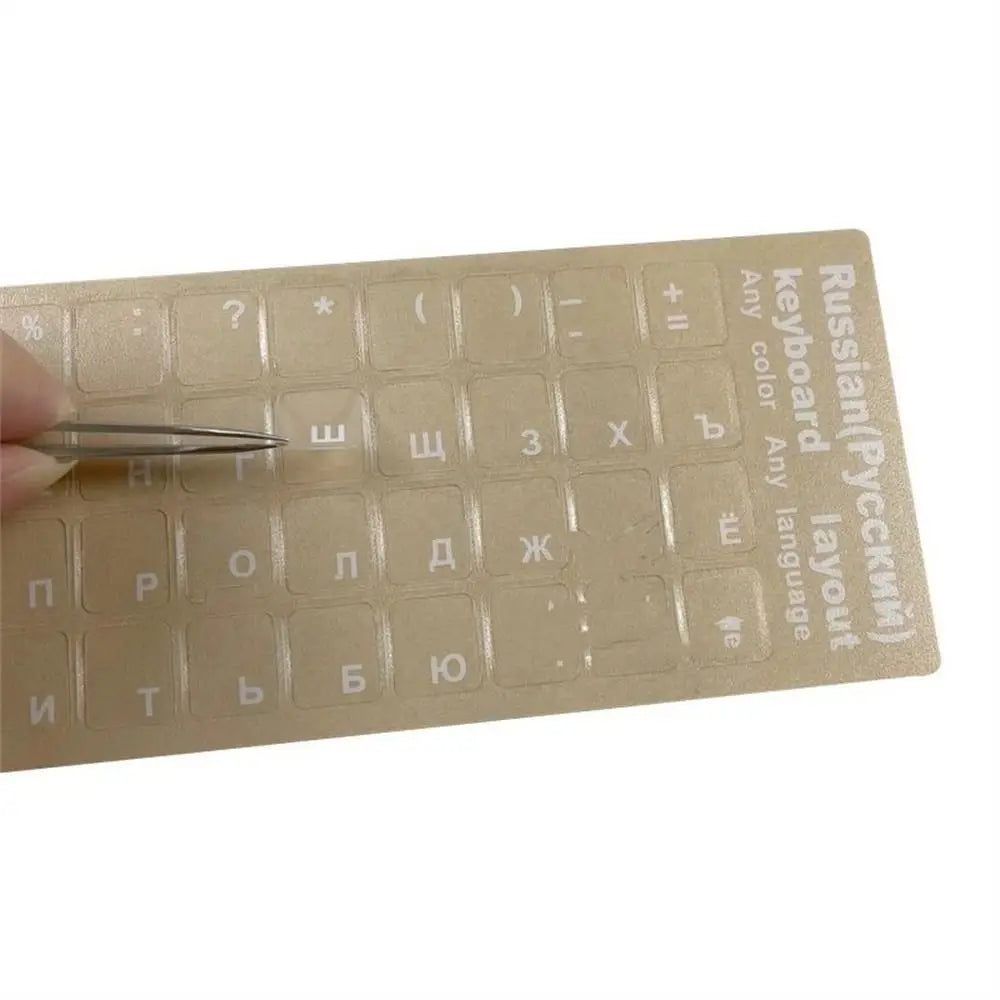 Multilingual Keyboard Stickers – Russian Korean Hebrew English