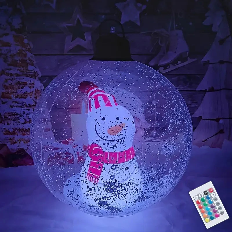 24-Inch LED Inflatable Christmas Ball | Outdoor Decoration