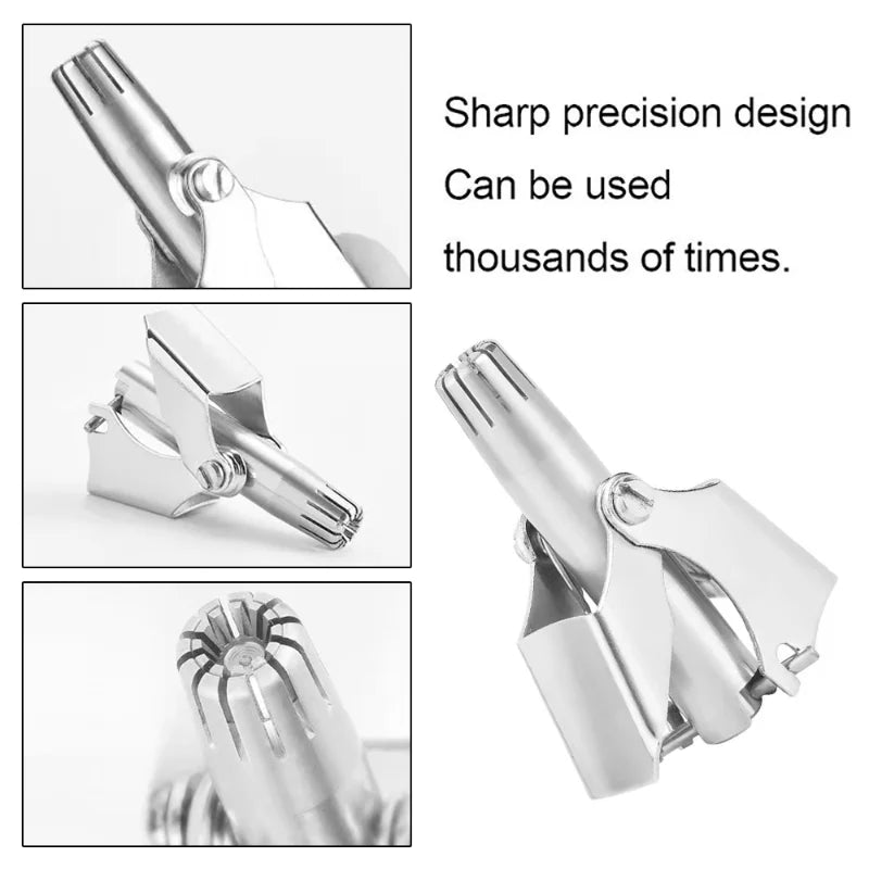 Nose Hair Ear Trimmer Men Stainless Steel Manual Washable Portable