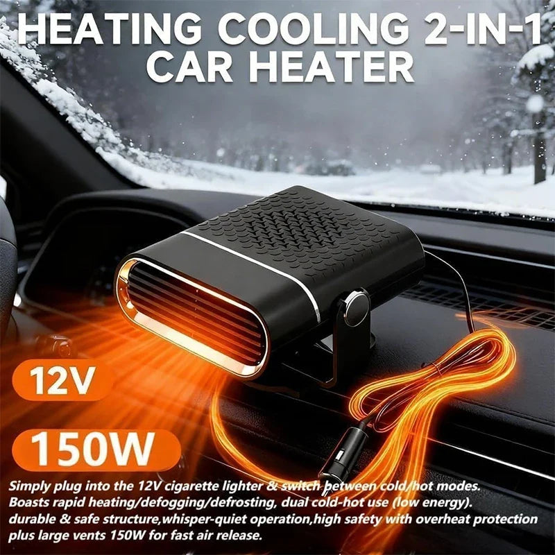 12V/24V Car Heater 150W Electric Defogger Fan for Trucks & SUVs