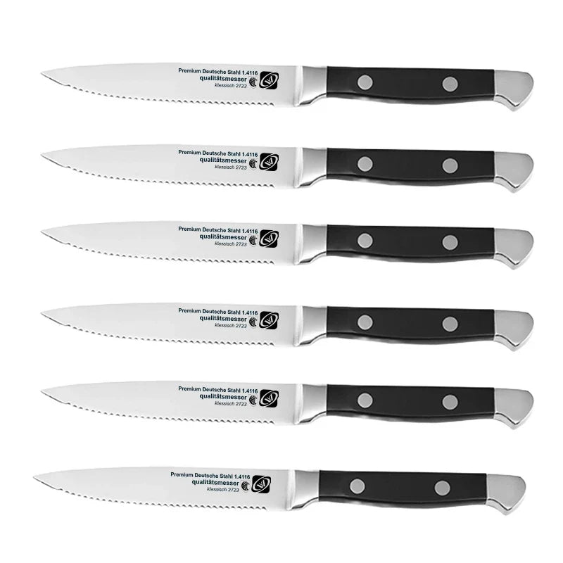 Steak Knife & Fork Set 4/6/8 Pc – German Steel Polished Handles