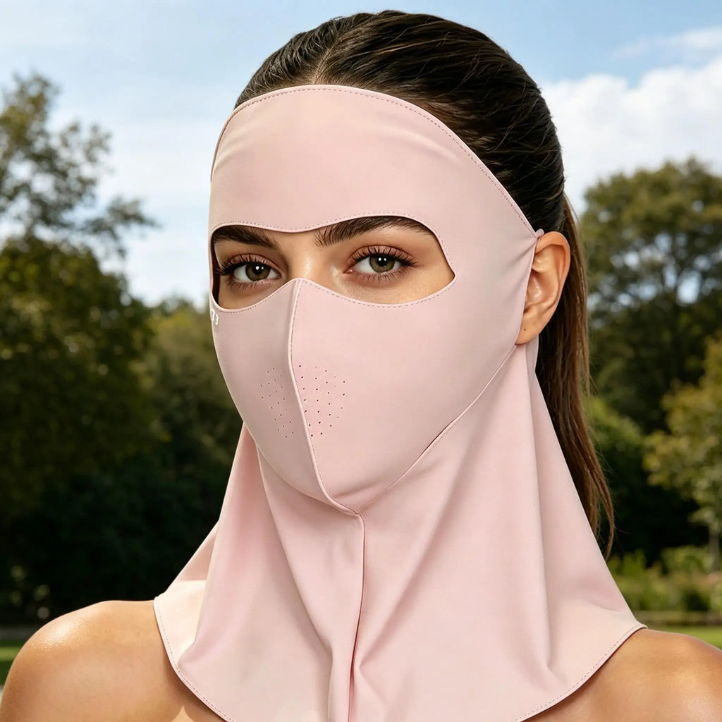UPF 50+ Ice Silk Sun Face & Neck Mask | UV Protection Outdoor