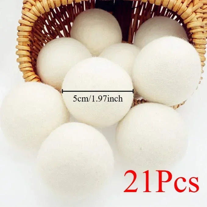 30-Pack Wool Dryer Balls – Natural Reusable Fabric Softener