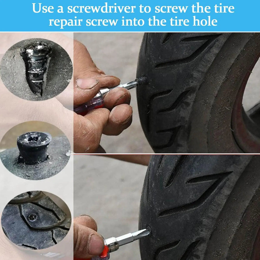 Rubber Tire Repair Plugs – Tubeless Puncture Fix Kit 10 Pc
