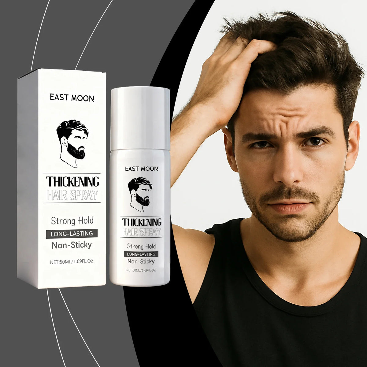 East Moon Men's Volumizing Hair Styling Spray 50ml