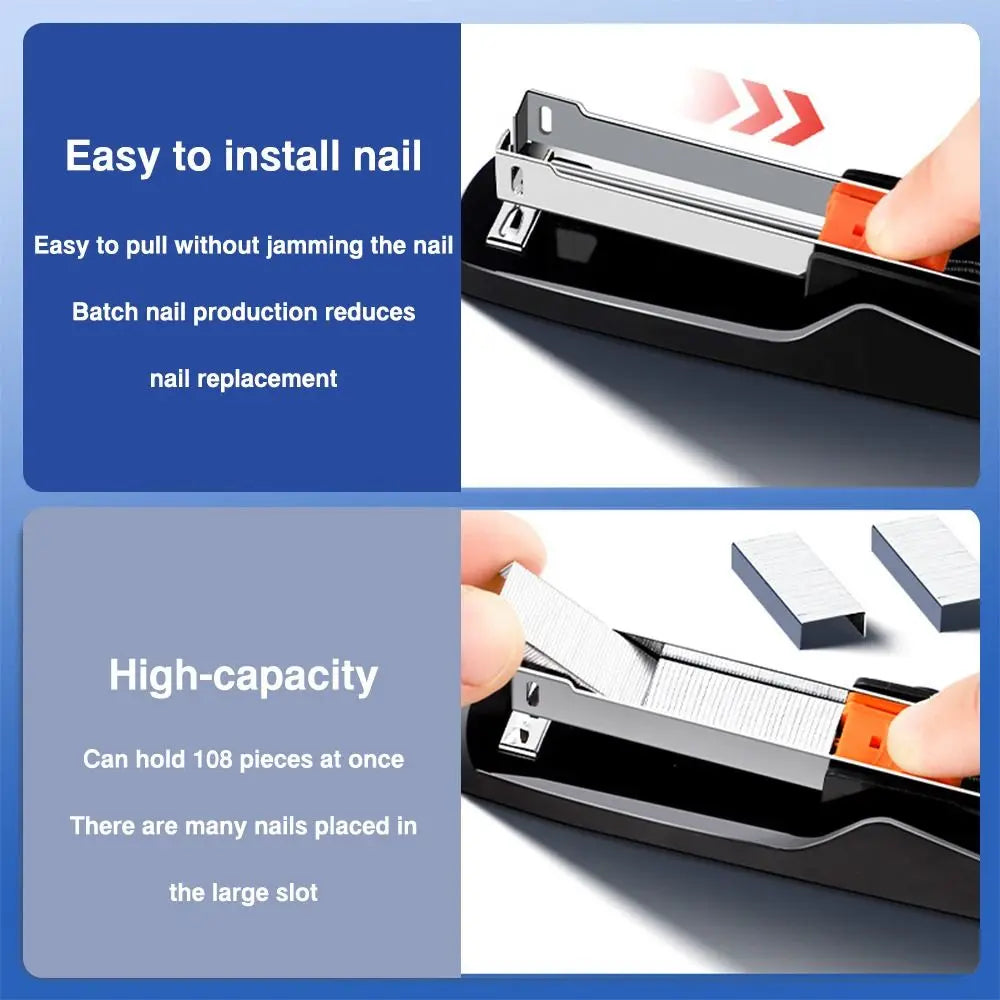 Heavy Duty Manual Stapler – Ergonomic 24/6 Stapling Machine