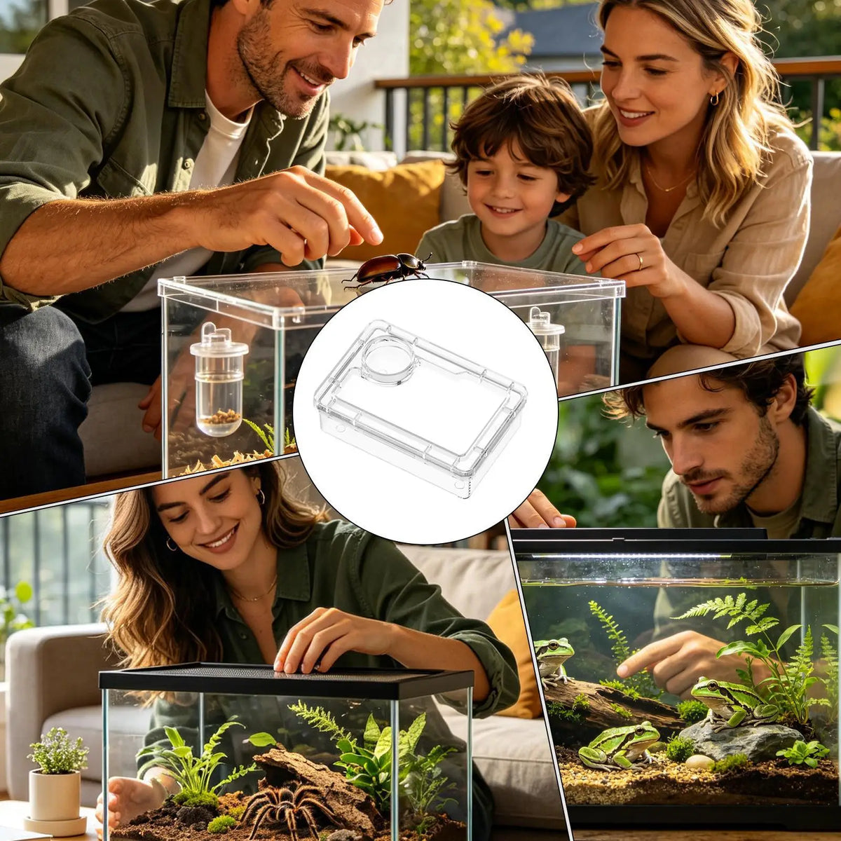 Escape-Proof Reptile Feeding Bowl | Gecko Lizard Food Dish