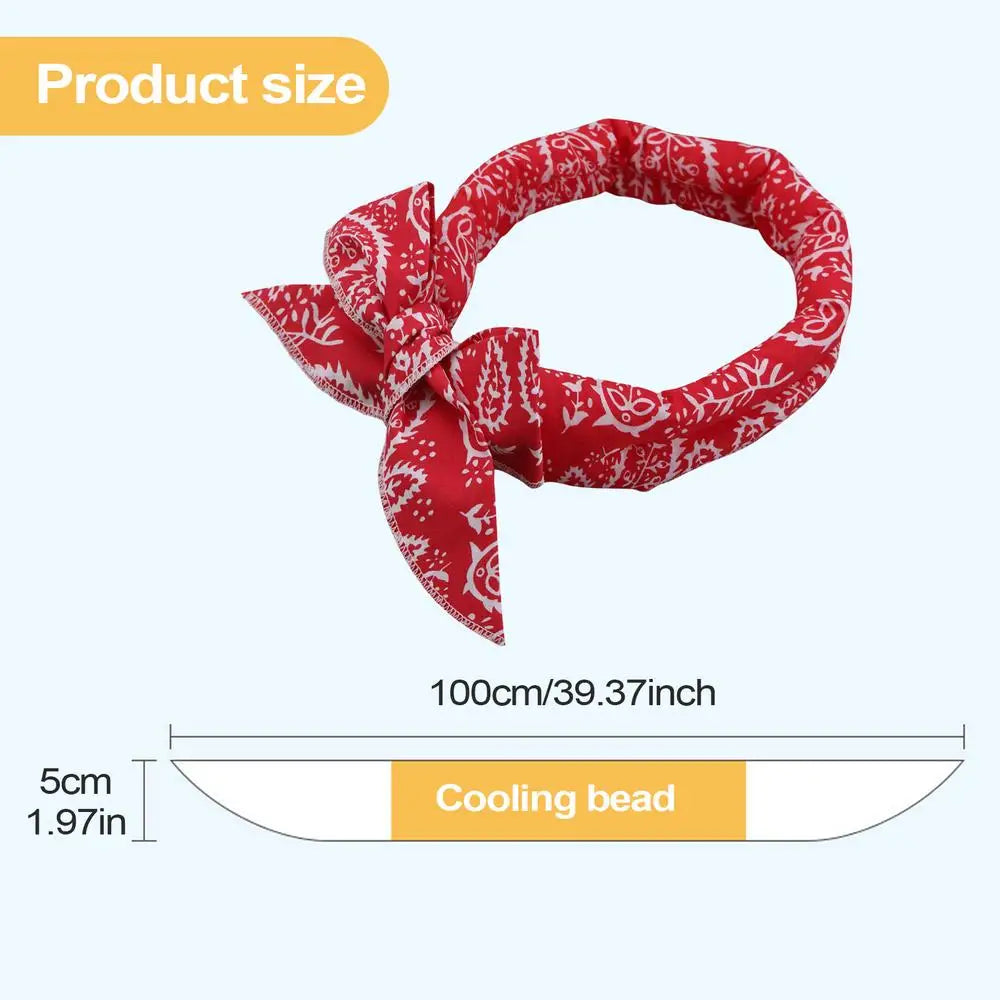 Pet Cooling Bandana Scarf – Ice Collar for Dogs & Cats