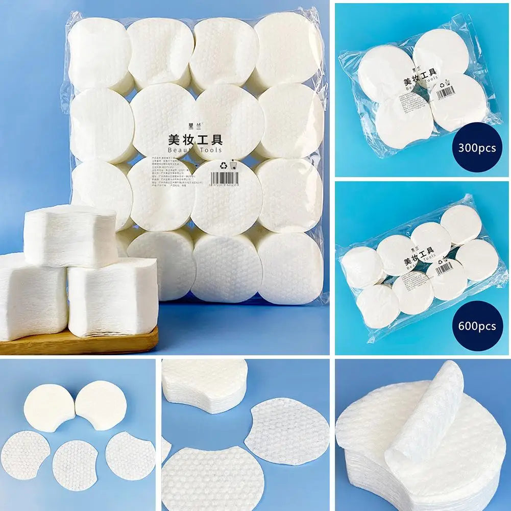 Organic Cotton Rounds for Face 300/600/1200 Count – Hypoallergenic