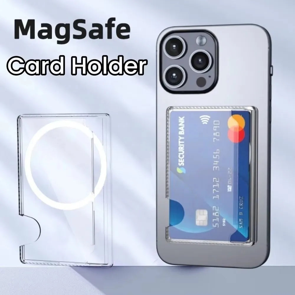 Magnetic Clear Wallet Case Card Slots – iPhone 12 to 16 Pro Max