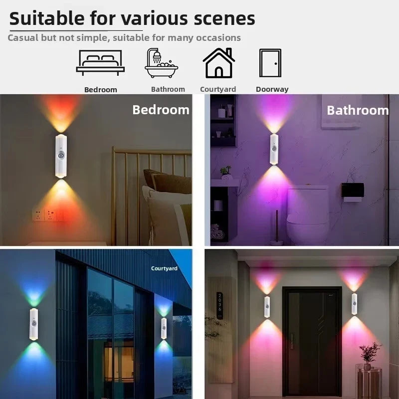 RGB Motion Sensor Night Light | Rechargeable Magnetic Spotlight
