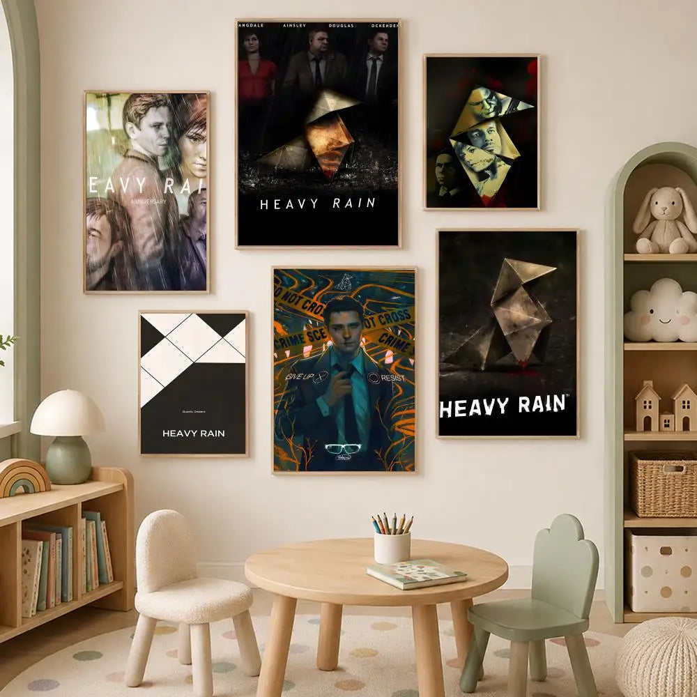 Heavy Rain Game Poster – Self-Stick HD Waterproof Wall Art