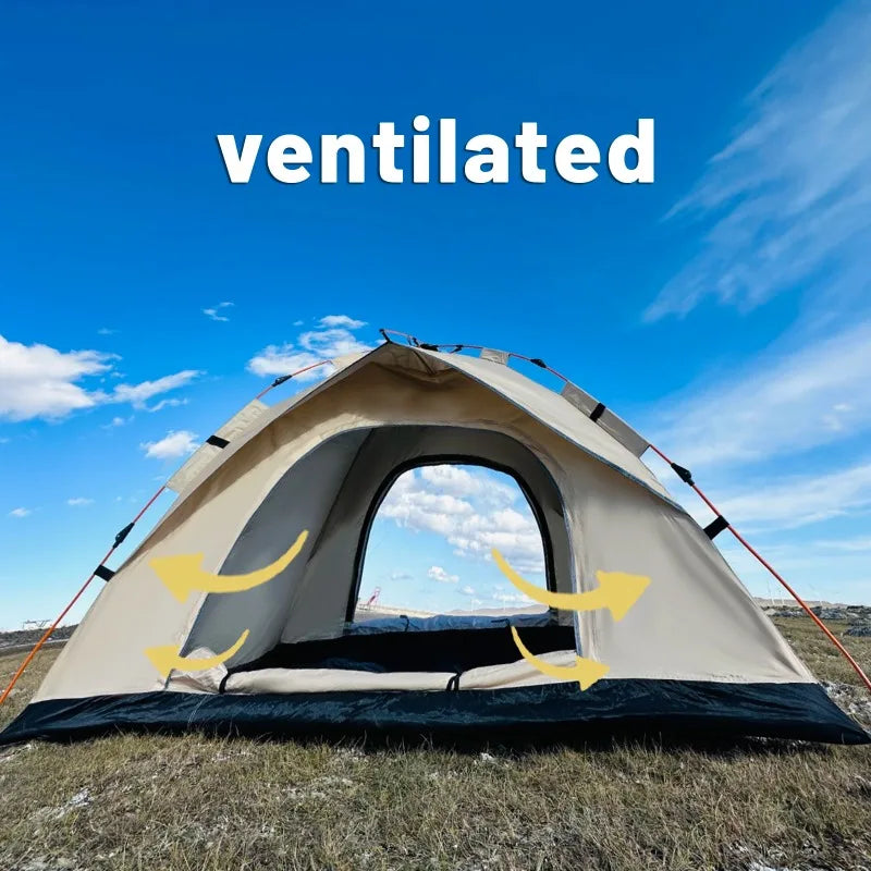 Automatic Pop-Up Camping Tent – Waterproof 3–4 Person