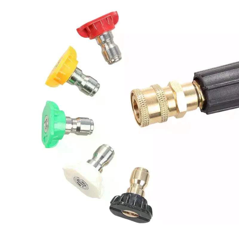 5-Pc Pressure Washer Nozzle Tips Set 1/4'' Quick Connect 0–65°