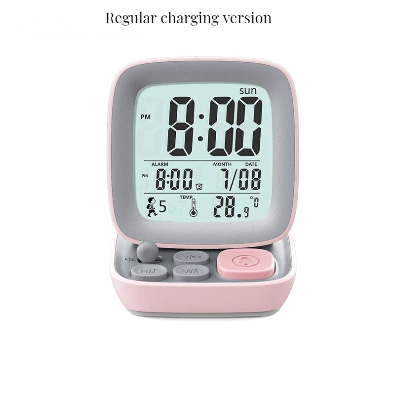 Kids Digital Alarm Clock – USB Charging & Night Light