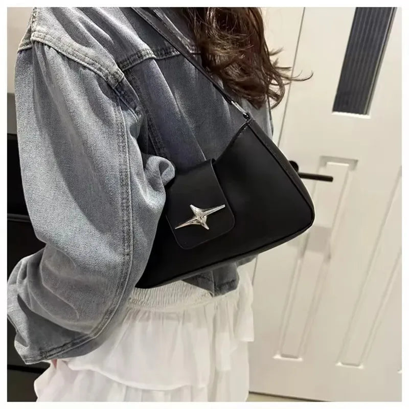 Women's Four-Pointed Star PU Small Square Shoulder Bag