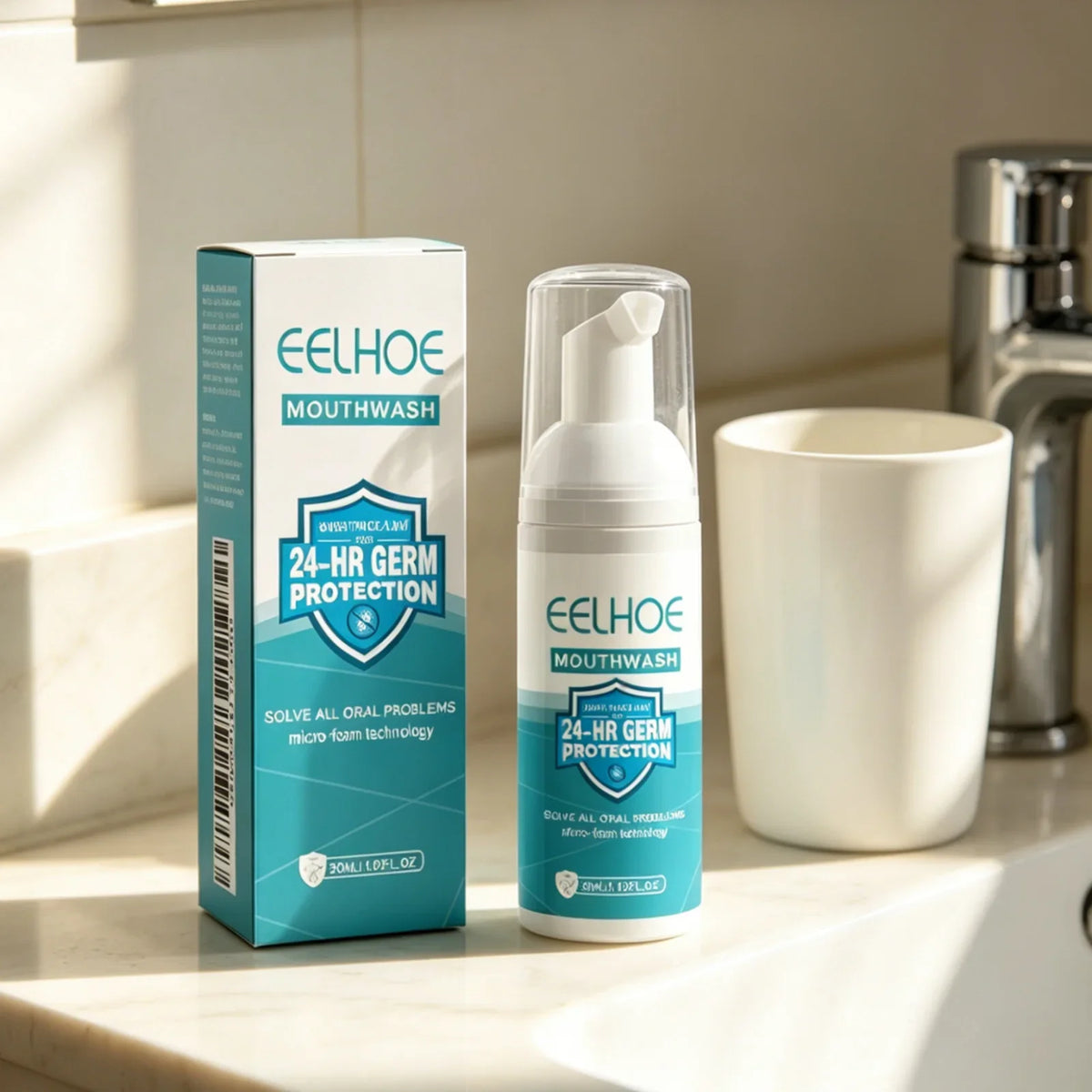 EELHOE Foam Mouthwash – Fresh Breath, Plaque & Gum Care 30ml