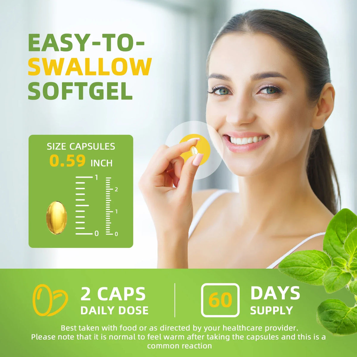 Oregano Oil Capsules + Black Seed Oil, Garlic, Vitamin D3 & E