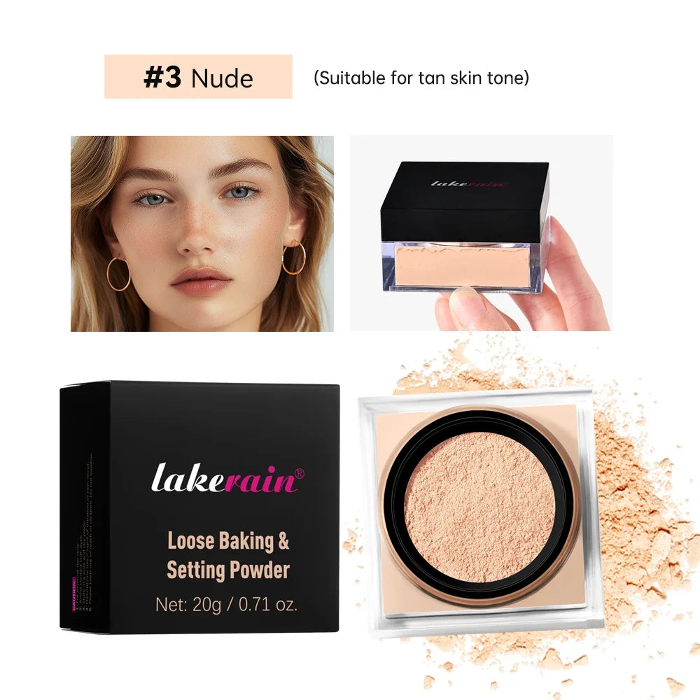Lakerain Loose Setting Powder – Matte Oil Control, All Skin