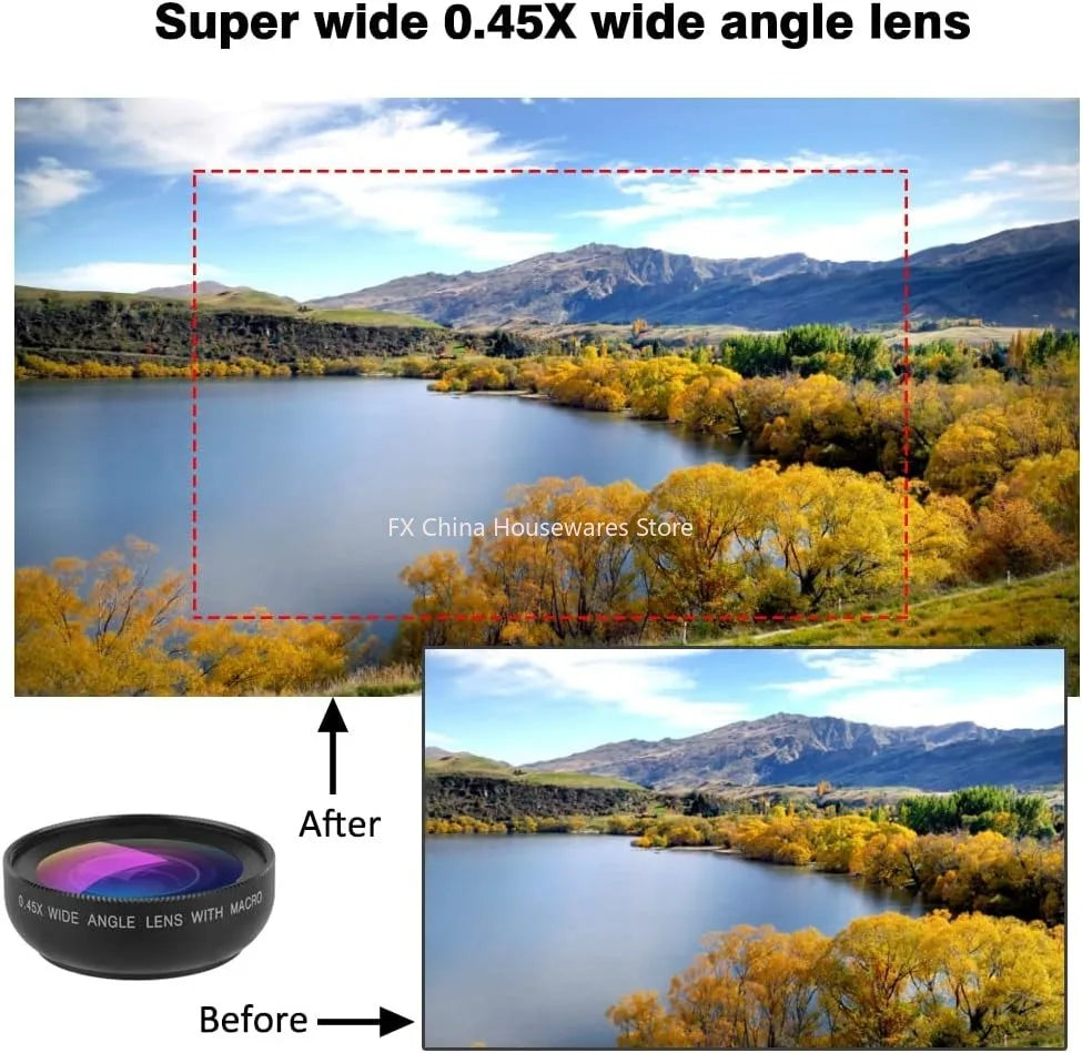 2-in-1 Phone Camera Lens Kit – Wide-Angle & Macro Clip-On