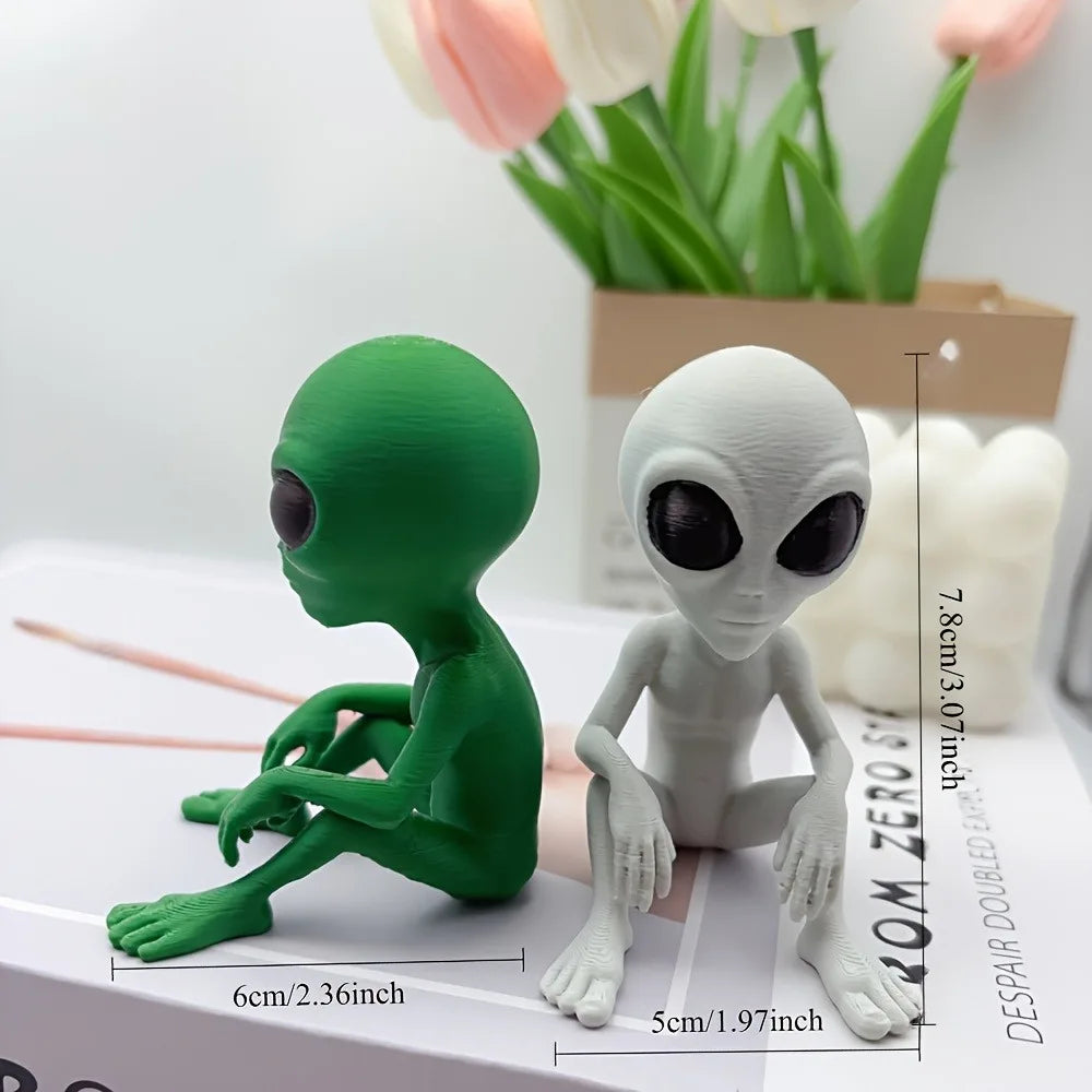 3D Printed Fantasy Alien Statues Interesting Space Decor Fun Designs