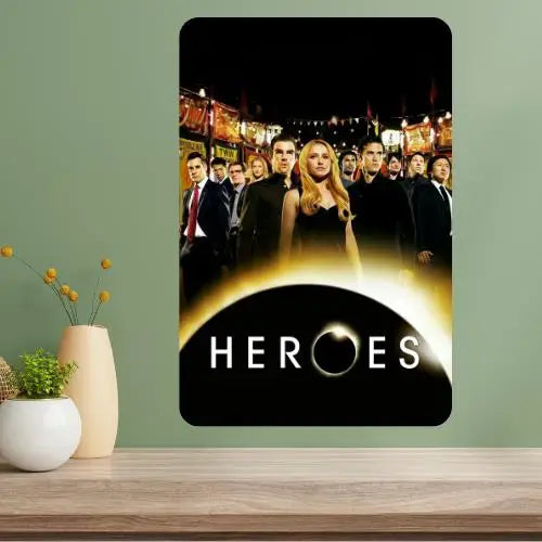 Heroes TV Show Metal Poster Sign – Retro Aluminum Wall Art