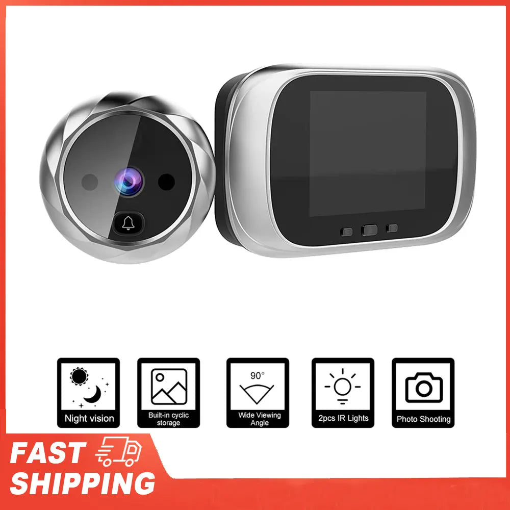 2 8-inch Night Vision Photo Shooting Digital Door Monitoring Viewer