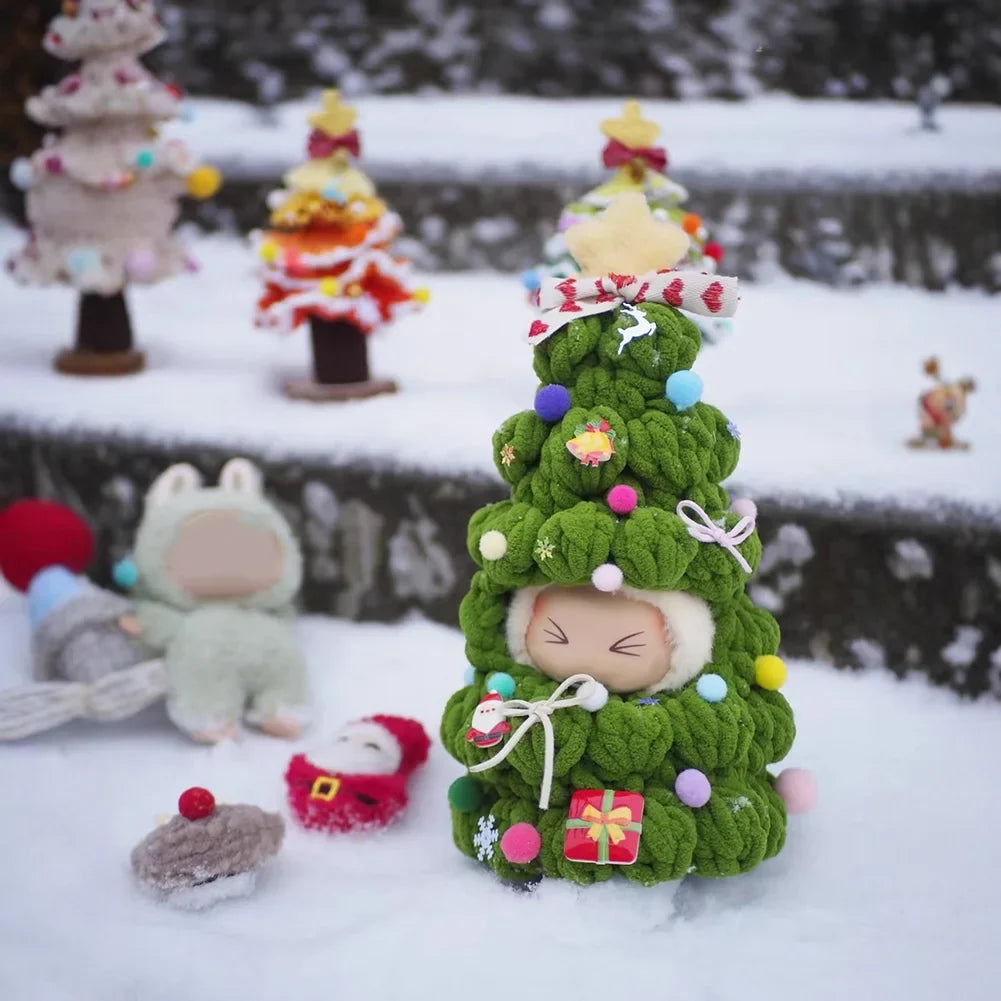 Handmade Crochet Christmas Tree Outfit for 17cm Plush Dolls