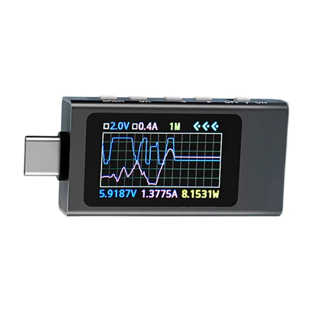 0–40V LCD Voltmeter Ammeter – Fast Charge & Ripple Tester