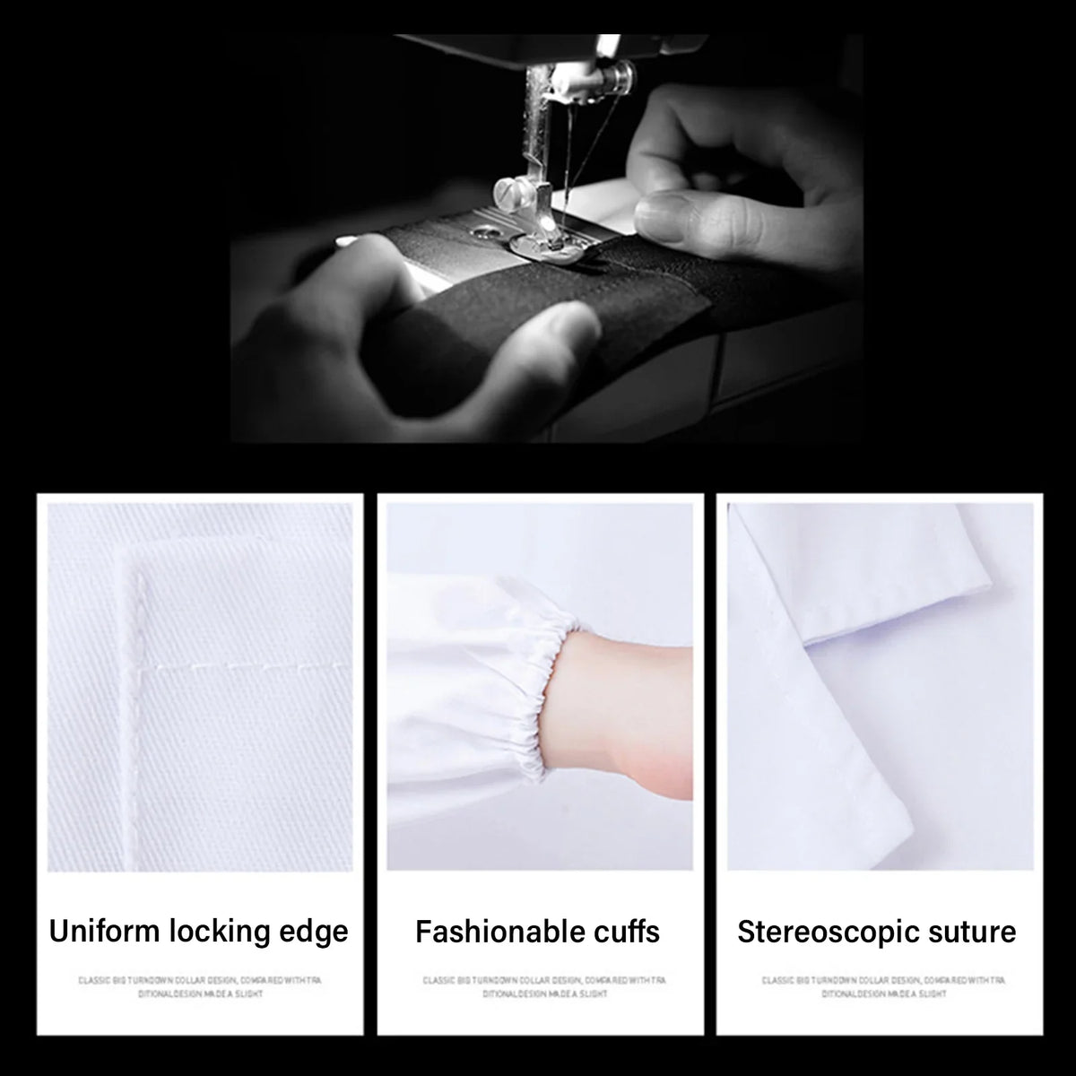 Professional White Lab Coat Long Sleeve | S–6XL Medical Coat