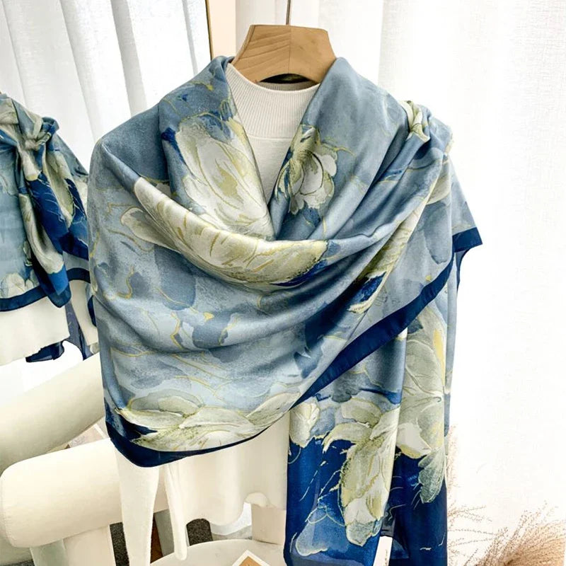 Spring Scarf Women's Luxury Design Silk Smooth Soft Muslim Headband