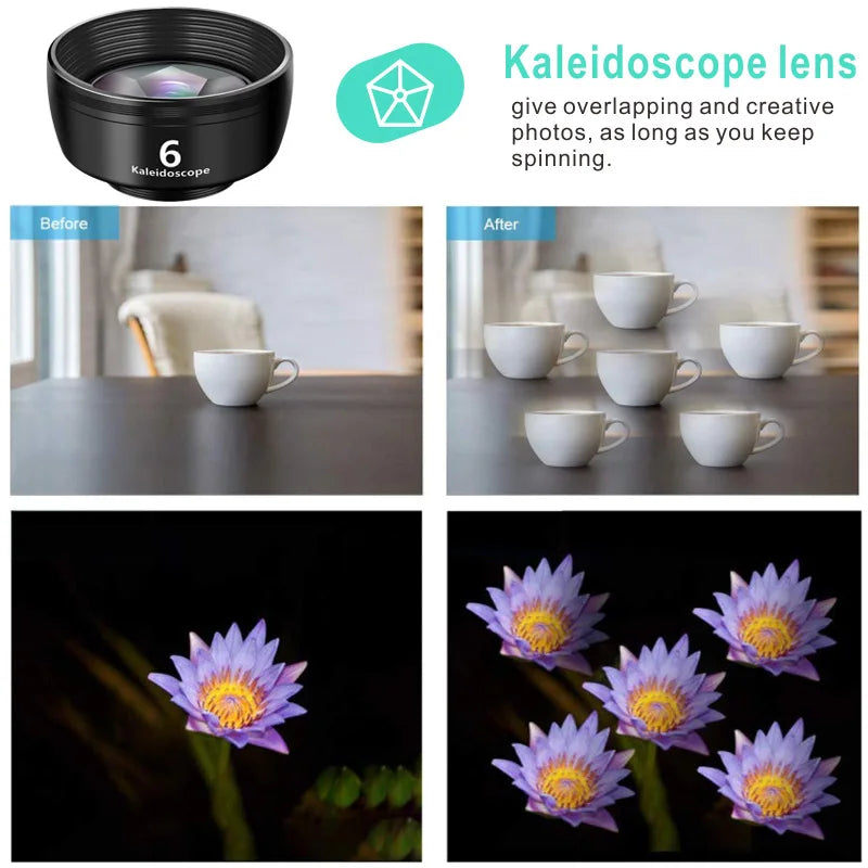 210 HD Fish Eye Lens Phone 120 Wide Angle 25X Macro 2X Portrait