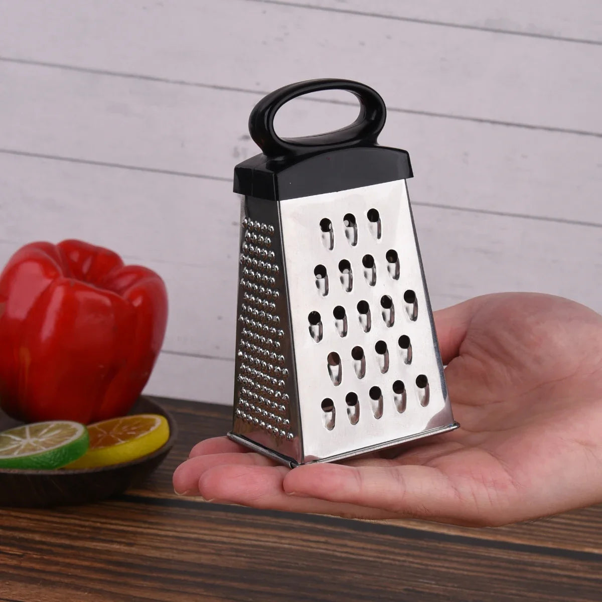 4-Sided Stainless Steel Box Grater for Cheese & Vegetables
