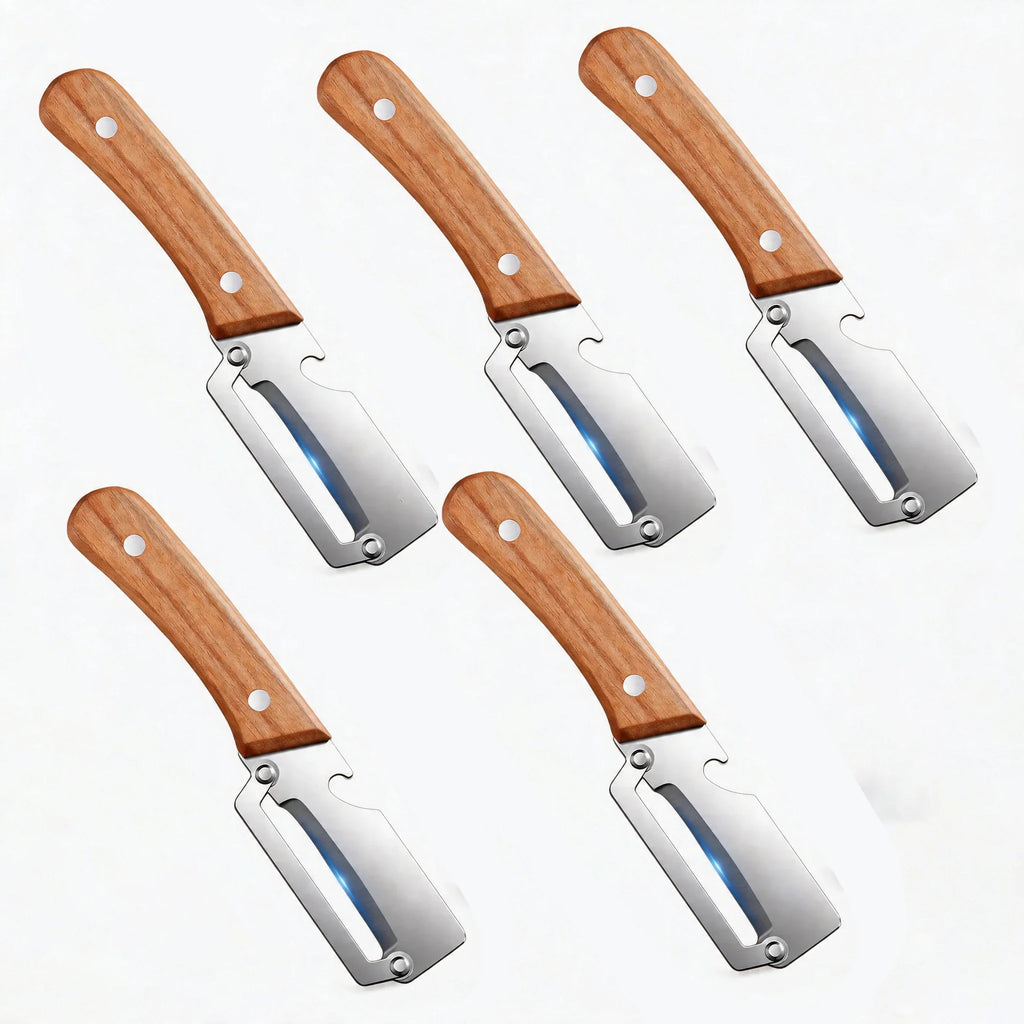 Stainless Steel Peeler Wooden Handle – Fruit & Veg Tool