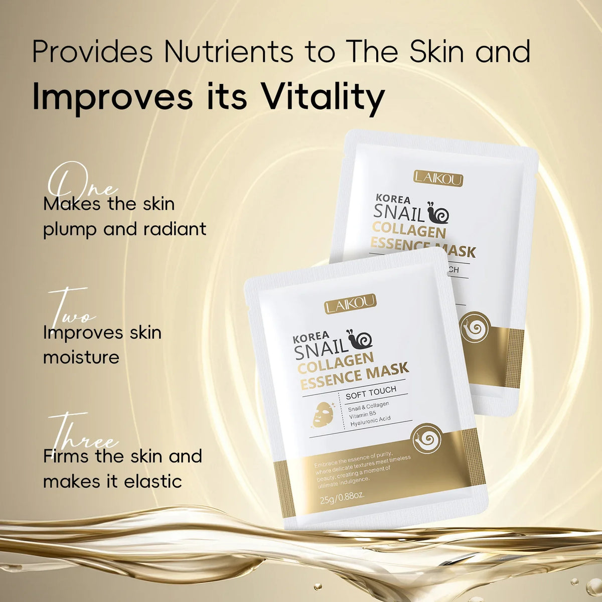 LAIKOU Snail Mucin Sheet Mask – Anti-Aging & Hydrating Skin